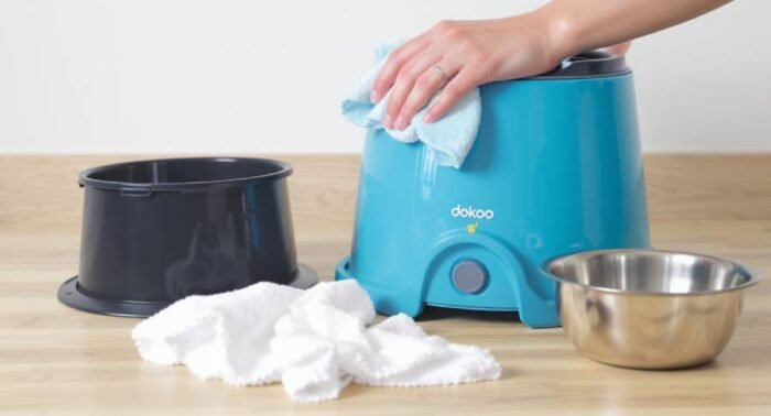 Cleaning of dog feeder